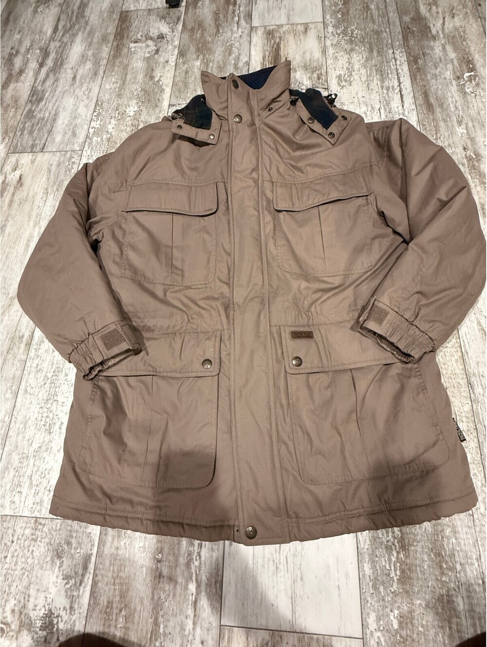 Pacific Trail L Tan Plaid Lined Outdoor Jacket Gorpcore